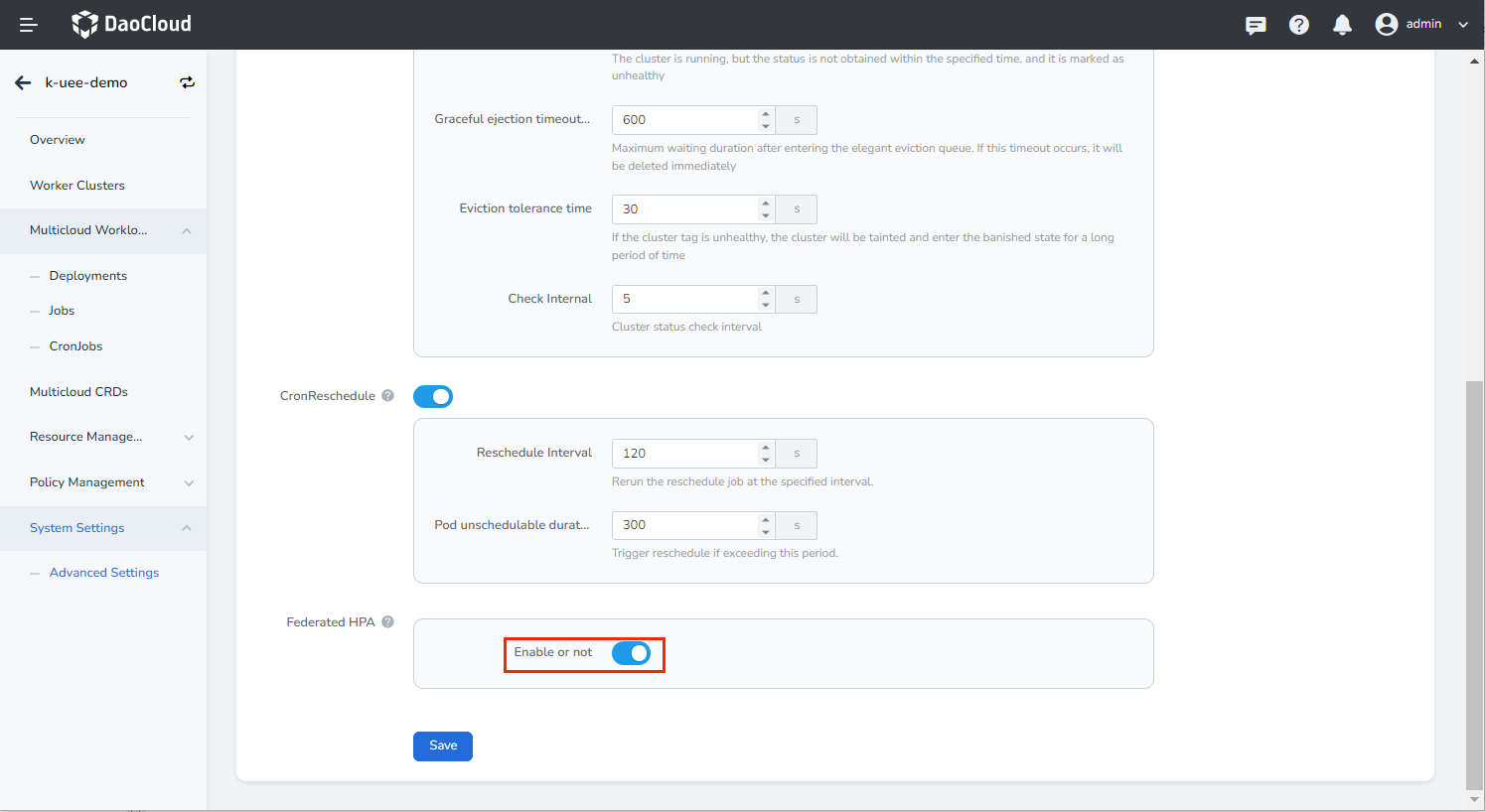 Enable FederatedHPA